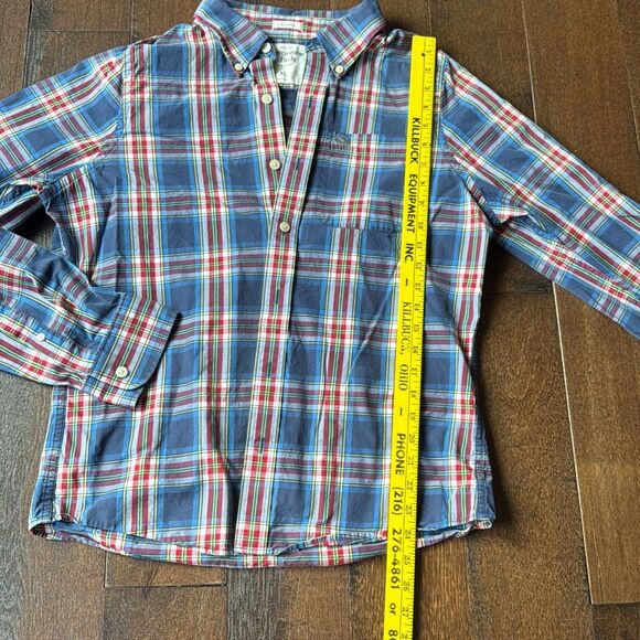 Abercrombie and Fitch men’s muscle shirt plaid button up size XL preppy academia - Picture 6 of 8